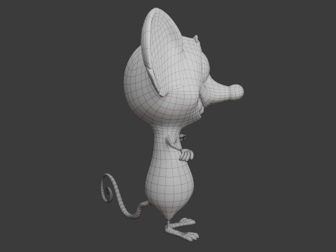 Kreskówka mysz 02 Model 3D