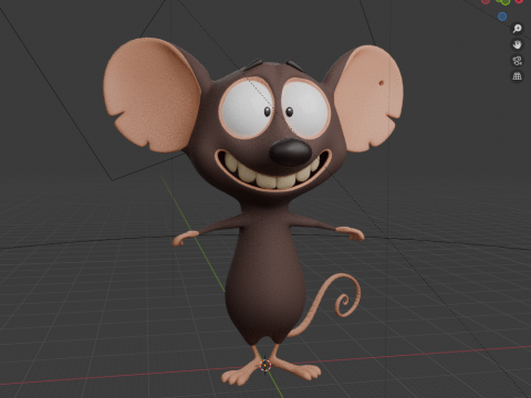 Kreskówka mysz 02 Model 3D
