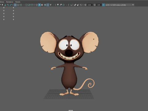 Topo cartone animato 02 Modello 3D