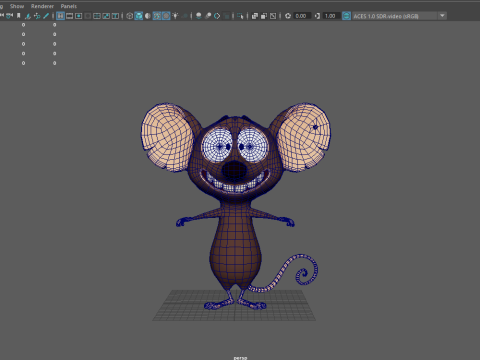 Kreskówka mysz 02 Model 3D