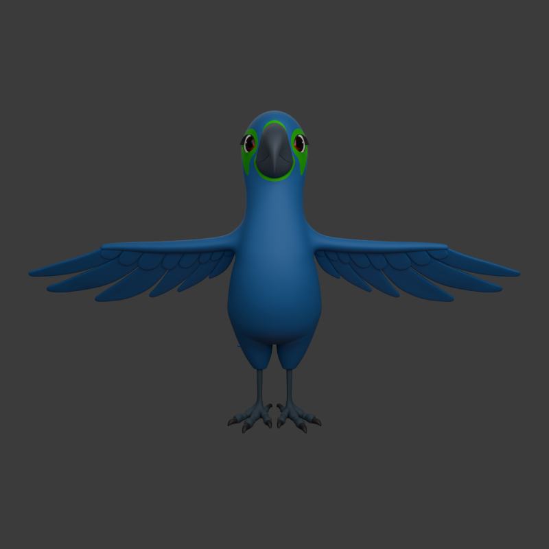 loro, caricatura Modelo 3D .c4d .max .obj .3ds .fbx .stl .blend 