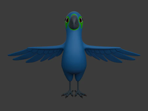 Papağan Karikat&uuml;r&uuml; 3D Model