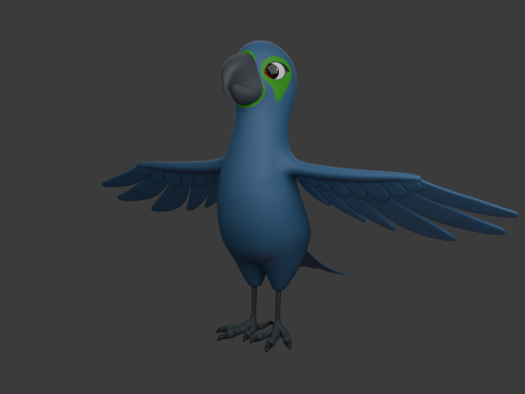 loro, caricatura Modelo 3D
