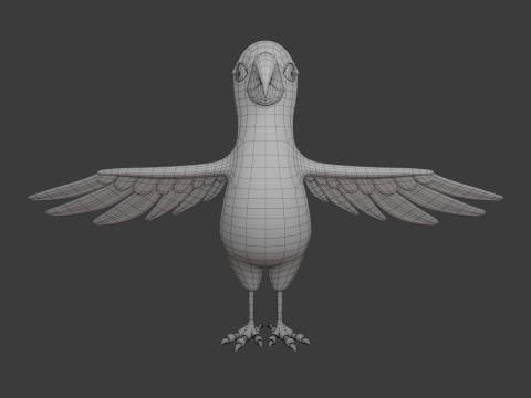 loro, caricatura Modelo 3D