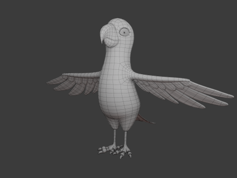 loro, caricatura Modelo 3D