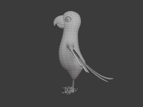 loro, caricatura Modelo 3D