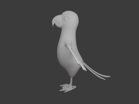 loro, caricatura Modelo 3D