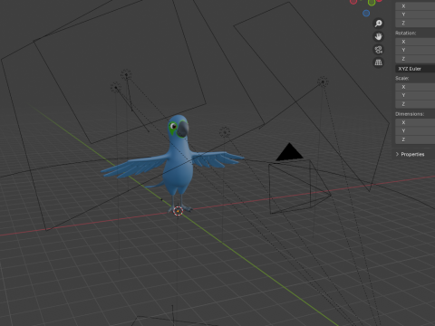 loro, caricatura Modelo 3D