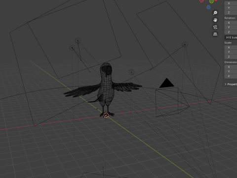 loro, caricatura Modelo 3D