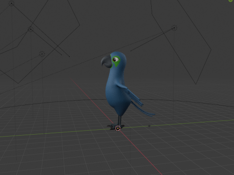 loro, caricatura Modelo 3D