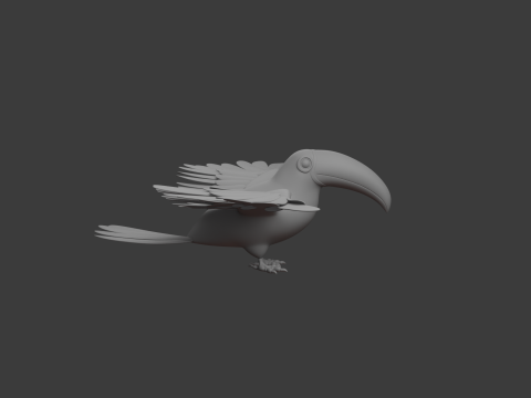 Tukan-Cartoon 3D Modell