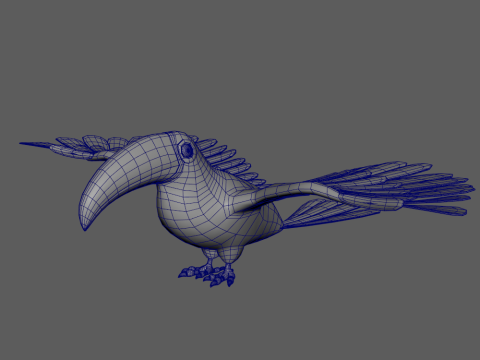 Tukan-Cartoon 3D Modell