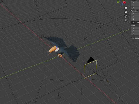 Tukan-Cartoon 3D Modell
