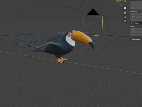 Tukan-Cartoon 3D Modell