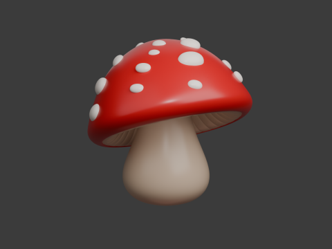 मशरूम कार्टून 02 3D मॉडल