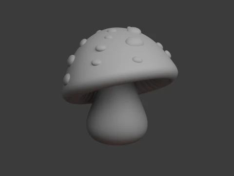 Mushroom cartoon 02 3D Model