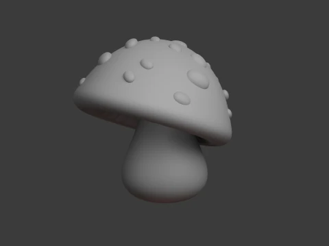 Mushroom cartoon 02 3D Model