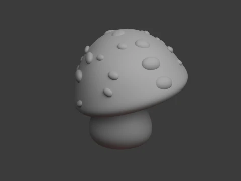 Mushroom cartoon 02 3D Model
