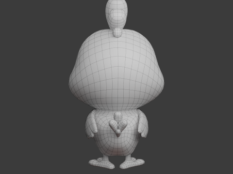 Курка мультфільм 02 3D Модель