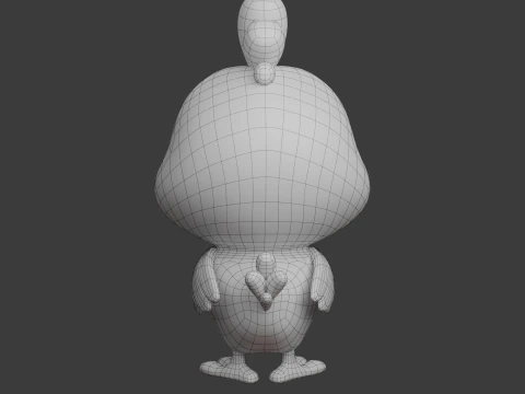 Chicken Cartoon 02 3D Model