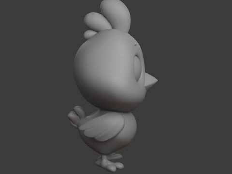 Курка мультфільм 02 3D Модель