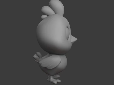 Chicken Cartoon 02 3D Model