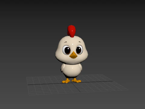 Chicken Cartoon 02 3D Model