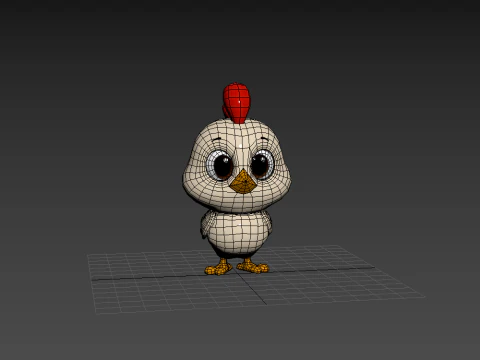 Chicken Cartoon 02 3D Model