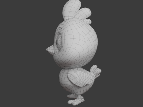 Курка мультфільм 02 3D Модель