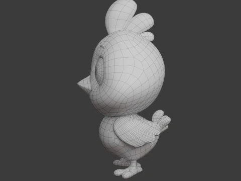 Chicken Cartoon 02 3D Model