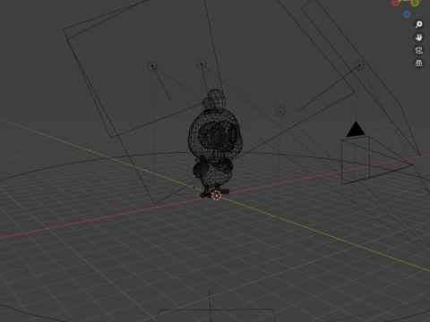 Курка мультфільм 02 3D Модель