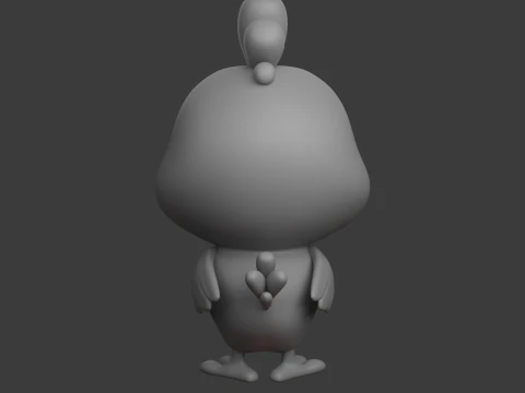 Chicken Cartoon 02 3D Model