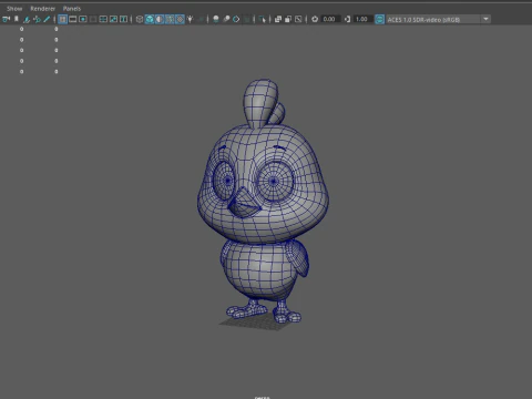 Chicken Cartoon 02 3D Model