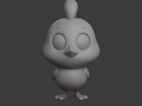 Курка мультфільм 02 3D Модель