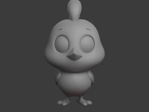 Chicken Cartoon 02 3D Model