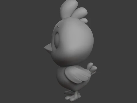 Chicken Cartoon 02 3D Model