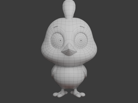 Курка мультфільм 02 3D Модель