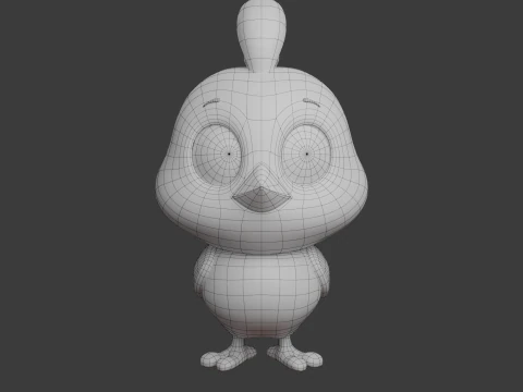 Chicken Cartoon 02 3D Model