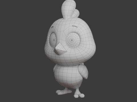 Курка мультфільм 02 3D Модель