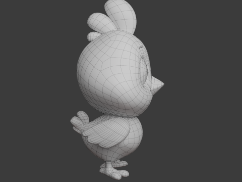 Курка мультфільм 02 3D Модель