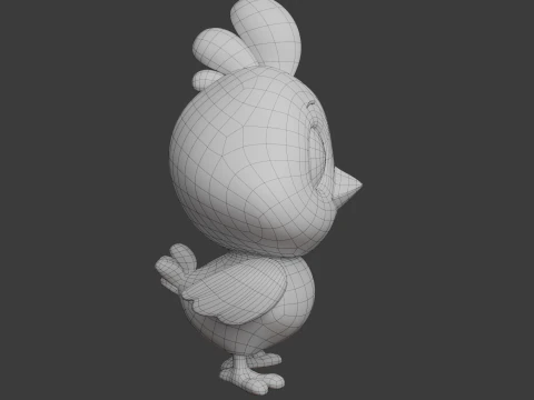 Chicken Cartoon 02 3D Model