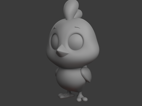 Курка мультфільм 02 3D Модель