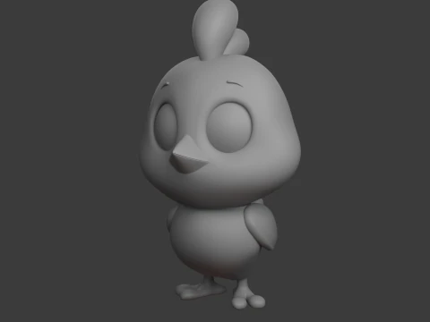 Chicken Cartoon 02 3D Model