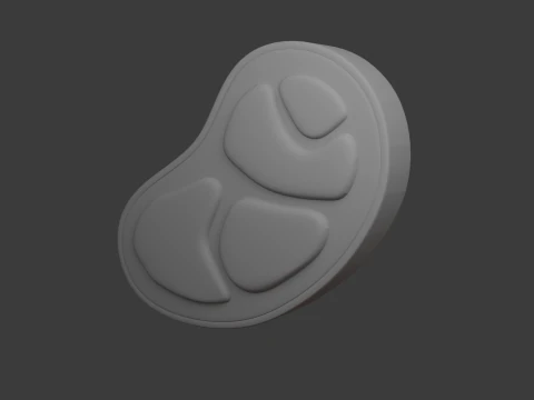 Raw Meat Cartoon 3D Model