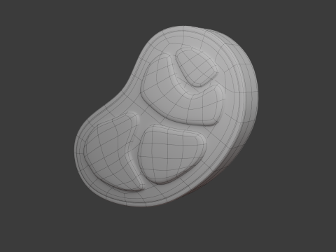 Rohfleisch-Cartoon 3D Modell