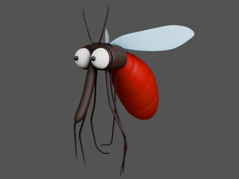 Muggencartoon 02 3D Model