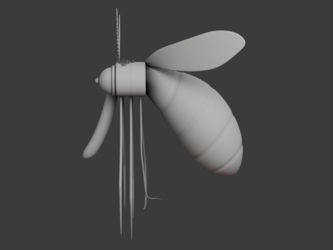 Zanzara cartone animato 02 Modello 3D