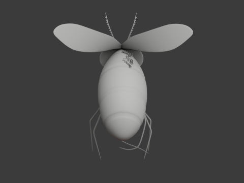 Zanzara cartone animato 02 Modello 3D