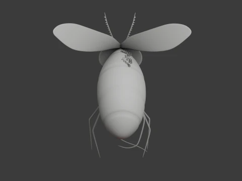 Mosquito Cartoon 02 3D Model