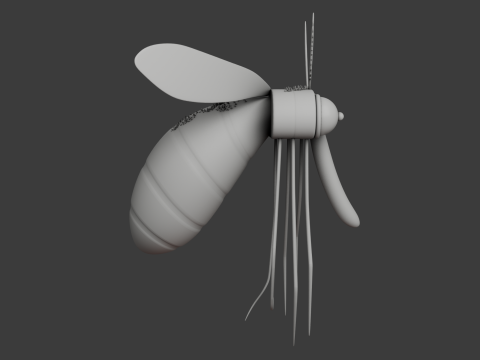 Zanzara cartone animato 02 Modello 3D